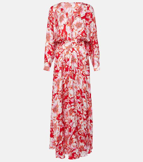 Ilona gathered floral midi dress
