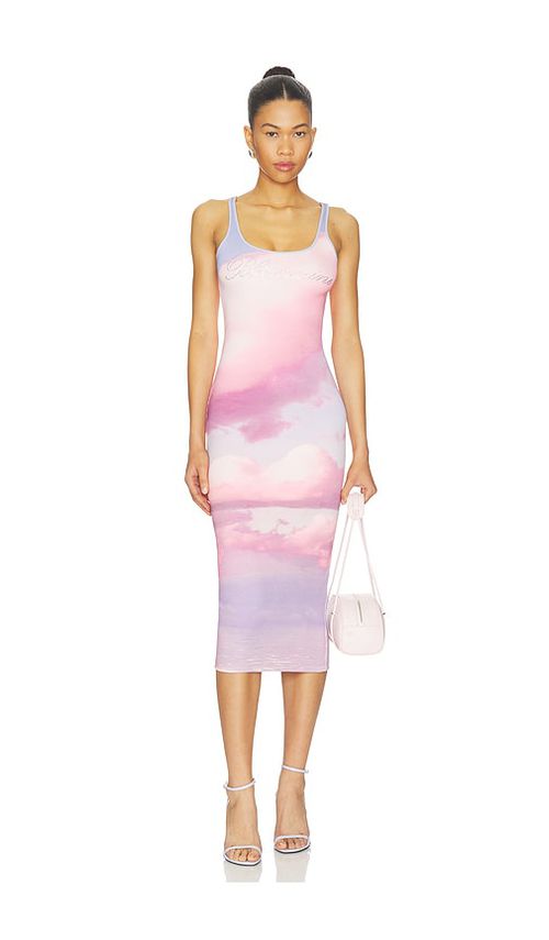 Blumarine Print Jersey Dress in Lavender. - M also in L