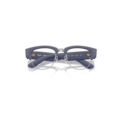 Ray-Ban Mega Clubmaster Optics Liteforce Eyeglasses Sand Blue Frame Clear Lenses Polarized 50-21