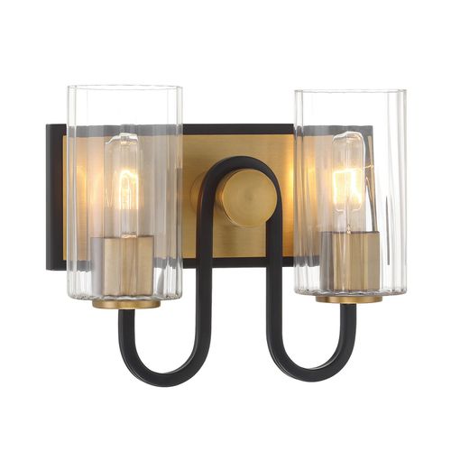 Legacy Brass & Dark Matte Black Bathroom Vanity Light from the Orla Collection