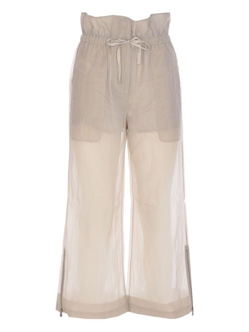 PINKO drawstring straight-leg trousers - Grey