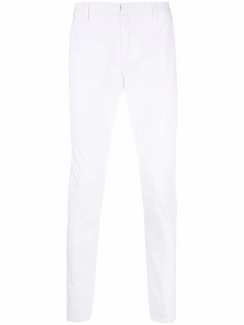 Four-pocket cotton chinos - White