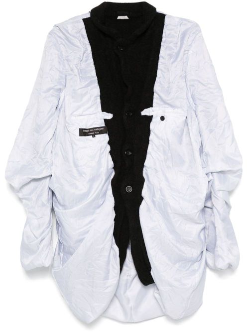 Panelled coat - White