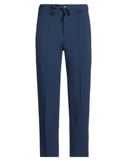 Woman Pants Navy Size L Cotton, Elastane