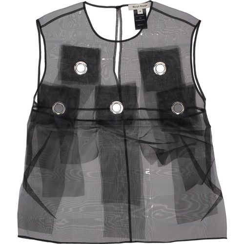 Meryll Rogge Shift Top With Eyelets And Fringe