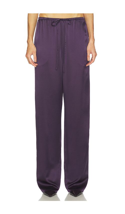 SRG Phoenix Silk Pant in Dark Plum. L also in M, S