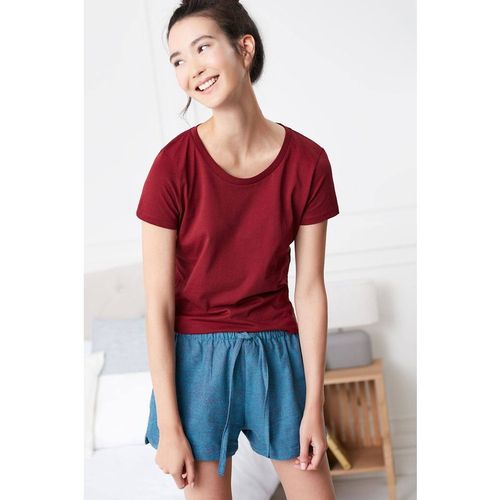 British Boxers "stornoway" Herringbone Brushed Cotton Sleep Shorts In Tea
