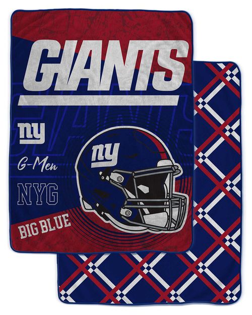 New York Giants Nfl Team Helmet Oversized Fleece Blanket