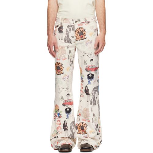 Off-White Jimmy California Cool Japan Canvas Flare Jeans
