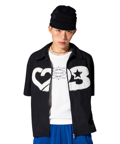 XTS044 Rubber Applique Crop Shirt