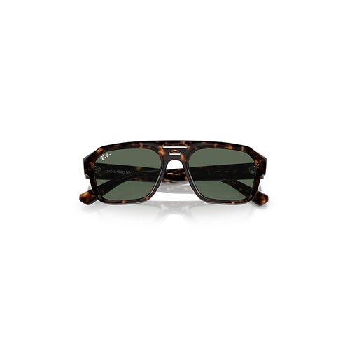 Ray-Ban Corrigan Bio-based Sunglasses Havana Frame Green Lense