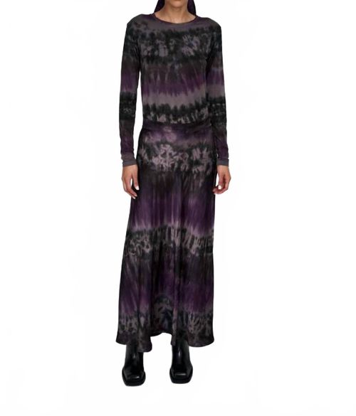 Arizona Long A-Line Skirt In Purple Combo