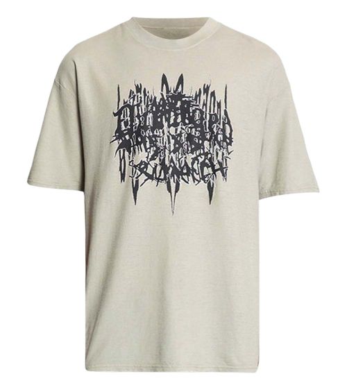 Beige Graphic Crew Neck T-Shirt