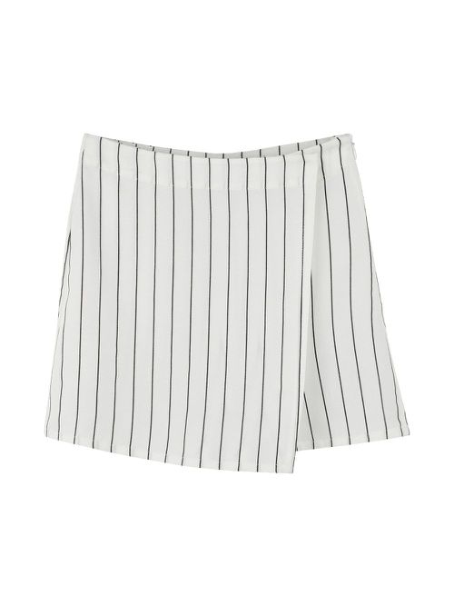 Striped shorts - White