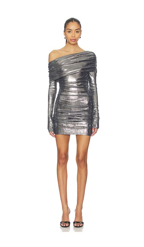 Lovers and Friends Jazz Mini Dress in Metallic Silver. XS. Also in L, M