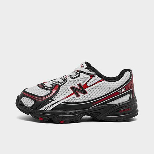 Kids Toddler 740 Stretch Lace Casual Shoes in White/Black/Red