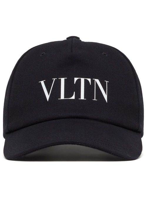 VLTN print baseball cap - Black