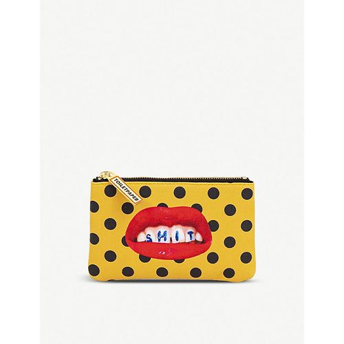 Wears Toiletpaper Sh*T-Print Faux-Leather Case