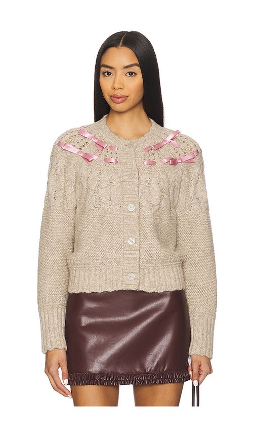 LoveShackFancy Clementian Cardigan in Ivory. XS. Also in L, M, S
