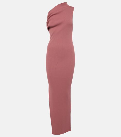 One-shoulder jersey maxi dress