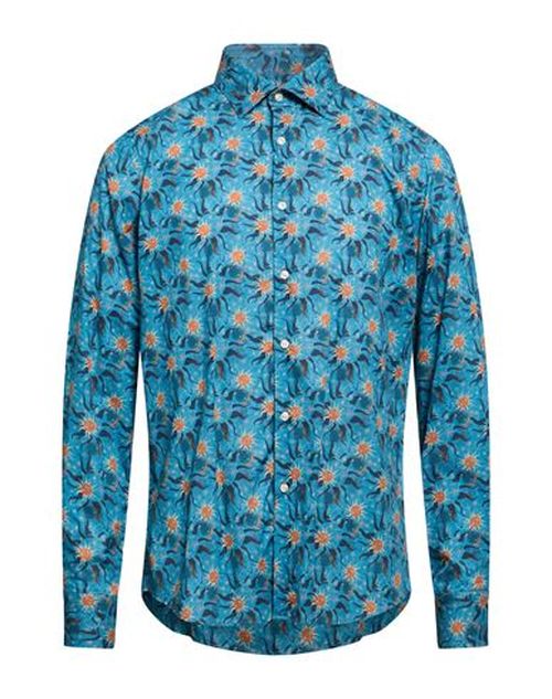 Man Shirt Slate blue Size 17 Cotton
