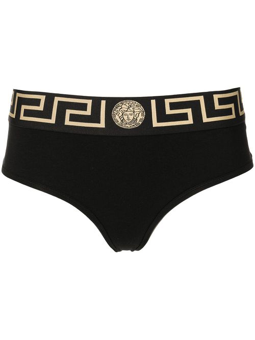 Greca waistband briefs - Black