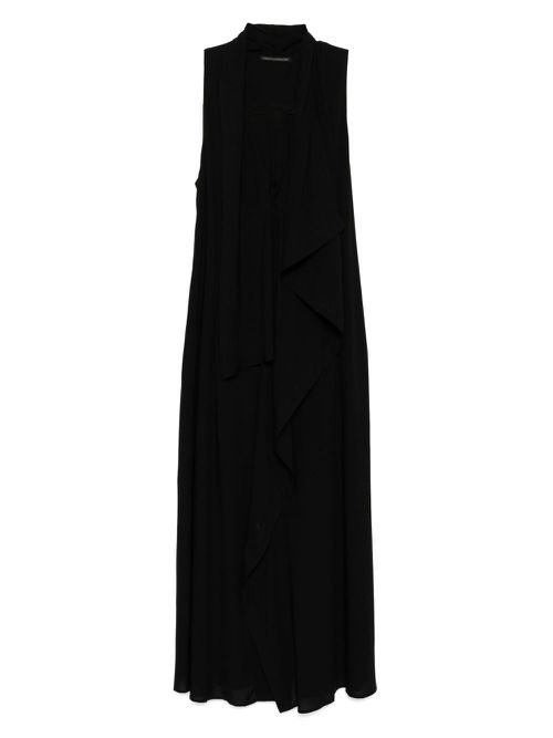 Yohji Yamamoto draped sleeveless dress - Black