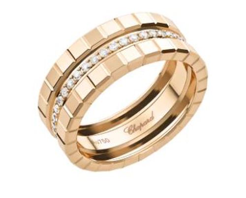 18k Rose Gold Ice Cube Diamond Ring