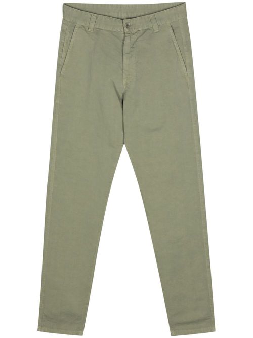Slub-texture trousers - Green