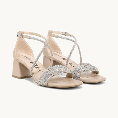 Stride Shoes Captivate Dress Sandal Tender Taupe Faux Leather