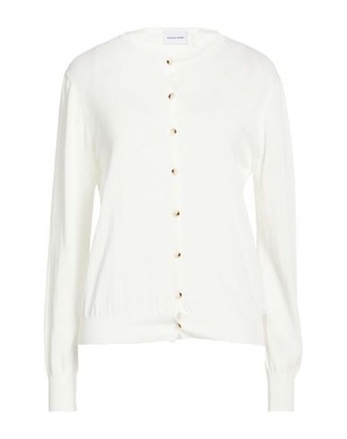 Woman Cardigan White Size L Cotton