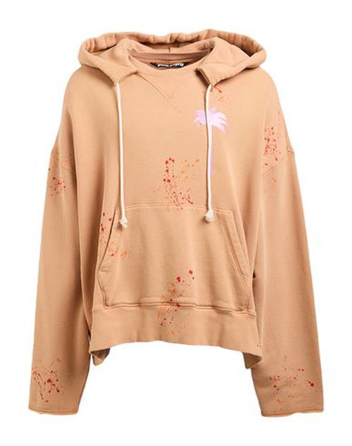 Man Sweatshirt Apricot Size S Cotton, Elastane