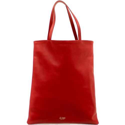 La Rose La Rose Leather Tote Bag Red