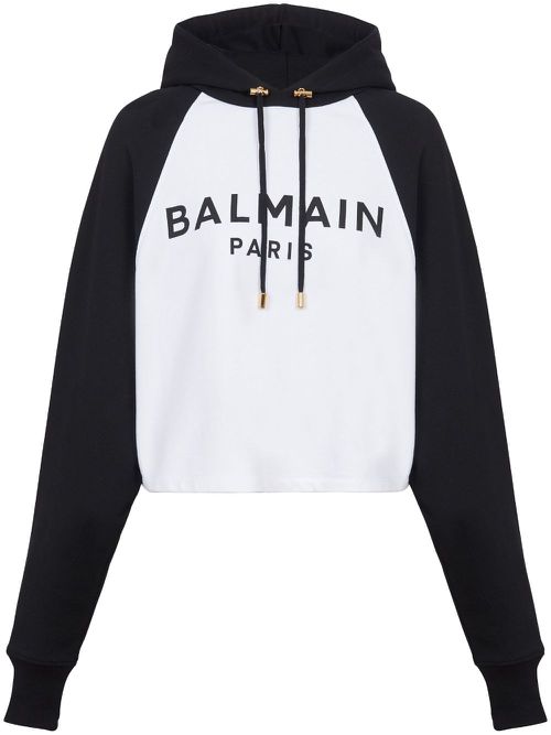 Logo-print cotton hoodie - White