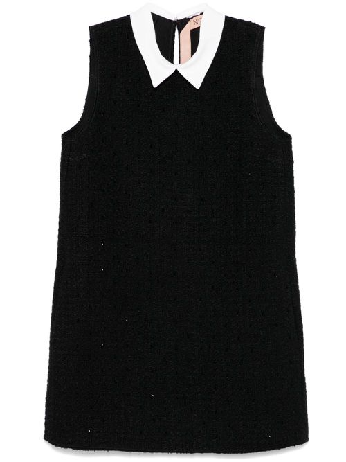 Bead-embellished mini dress - Black