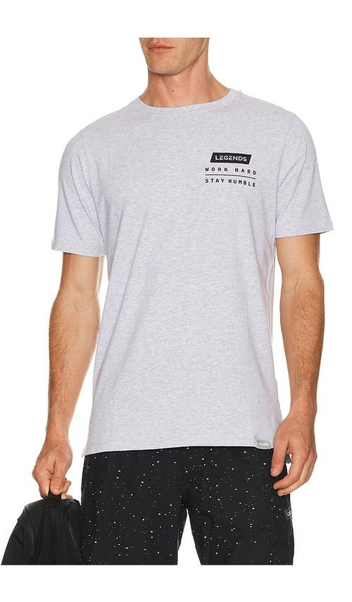 Legends Legends Work Hard Aviation Tee in Grey. M. Also in S, L, XL/1X