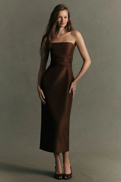 Liza Strapless Midi Dress
