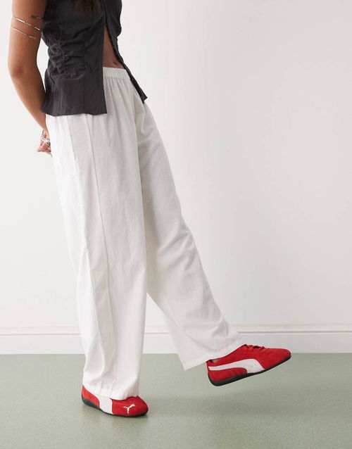 COLLUSION relaxed linen balloon pants in white