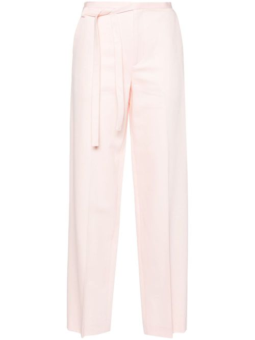 Belted straight-leg trousers - Pink