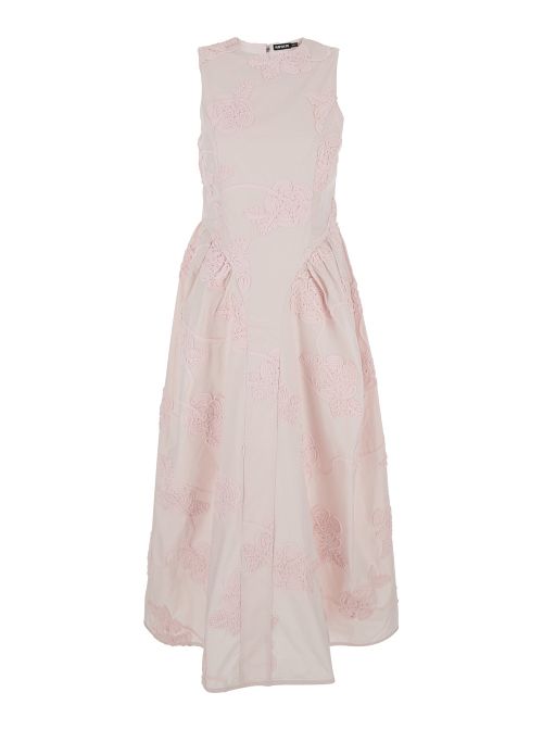 Floral Embroidered Dress — Pink