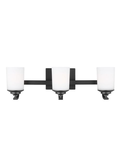 Kemal 3-Light Bathroom Vanity Light in Midnight Black