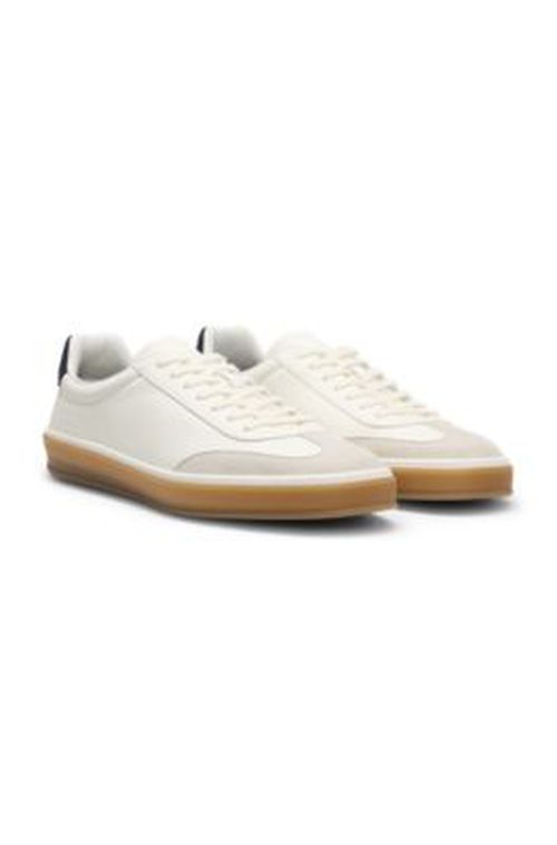 BOSS BY BECKHAM sneakers in leather and suede - White Men's Sneaker