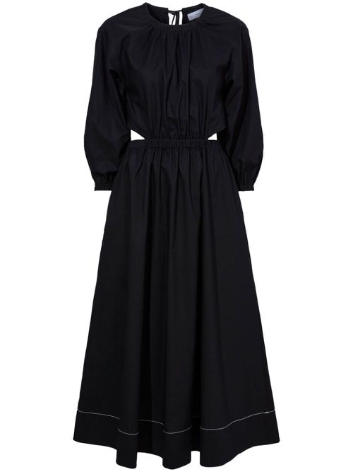 Nora backless poplin dress - Black