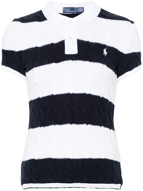 Polo Pony-motif polo top - White