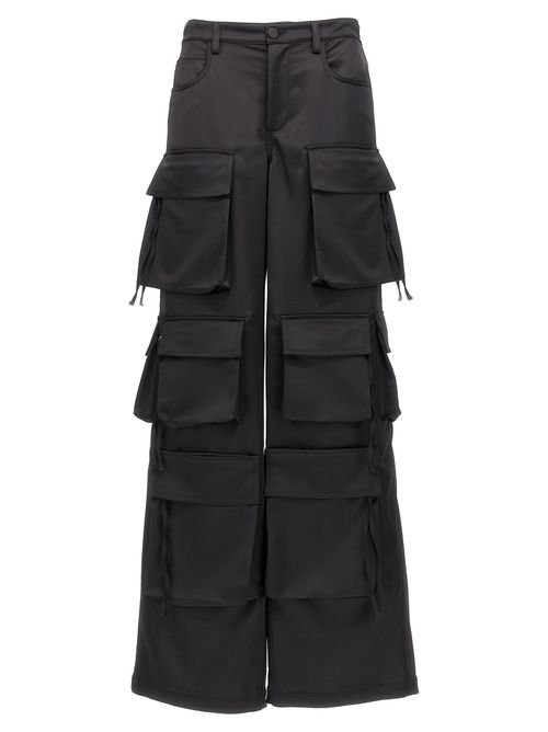 -Cargo Pantaloni Nero-Donna