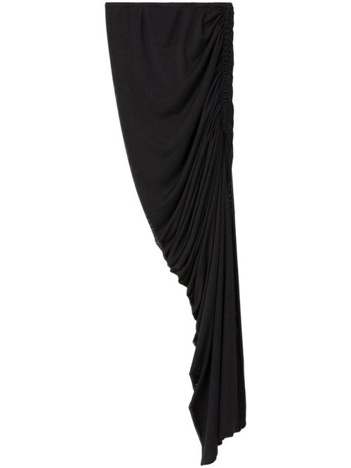 Black Black Side Slit Long Skirt