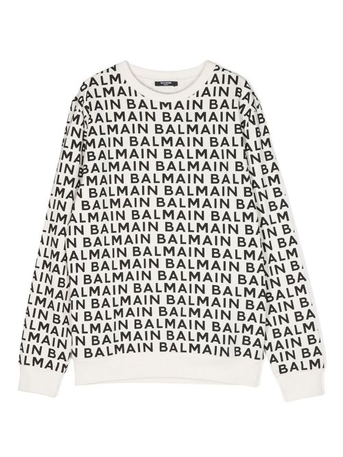 Logo-print cotton sweatshirt - White