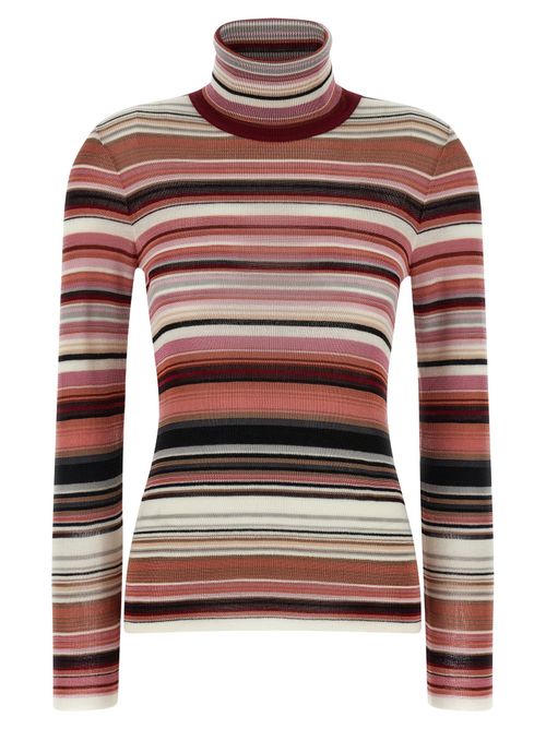 Striped Turtleneck Sweater