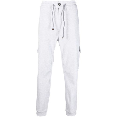 Light Grey Drawstring Cargo Trousers