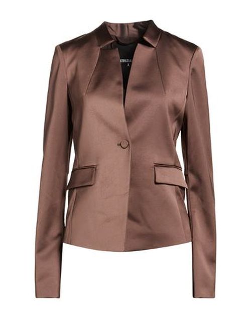 Woman Blazer Chocolate brown Size 10 Polyester